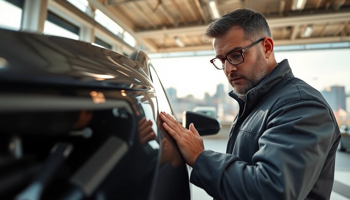 Kfz Sachverständiger Düsseldorf analysiert ein Fahrzeug in Düsseldorf.